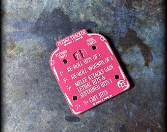 Wargaming Token Set – Sci Fi Tabletop Miniature Game Accessories – Emperor’s Chosen Pledge Tracker – 10th Edition Compatible