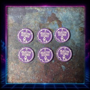 Android Dynasties Doelstelling Beveiligd - Wargaming Token Set – Accessoires voor Sci-Fi Tafelspel Miniatuurspellen