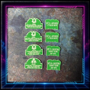 Lords of Decay – Scourge of Fire - Upgrade Tokens - Wargaming Token Set – Fantasy Tabletop Miniature Game Accessories