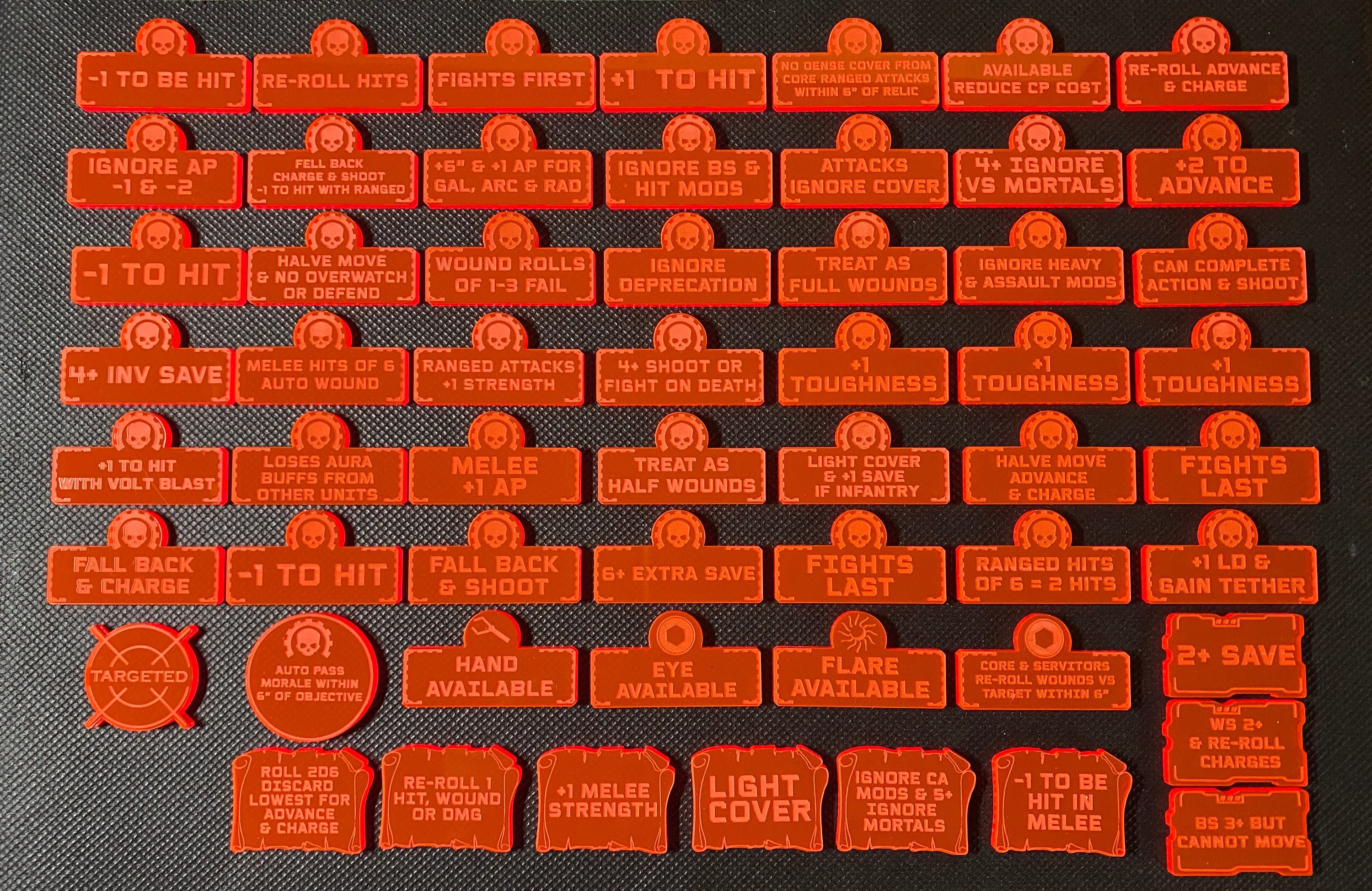 Adeptus Mechanicus Acrylic Gaming Tokens - Warhammer 40k