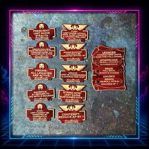 Blood Battle Brothers – Inheritors Detachment - Wargaming Token Set – Sci Fi Tabletop Miniature Game Accessories