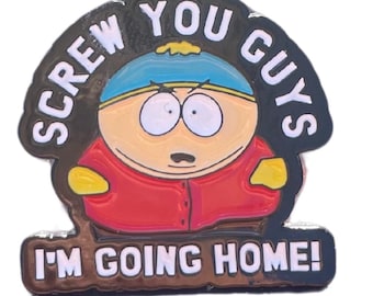 South Park Cartman Enamel Pin Screw You Guys, I&#39;m Going Home&quot;, South Park Show Pins, South Park Gift, South Park Cartman, South Park Merch