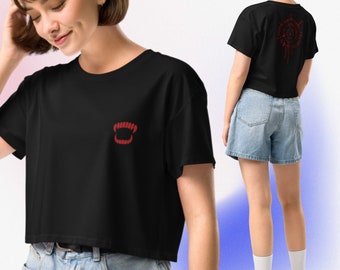 Dientes de Astarion bordados - Crop Top - Baldurs Gate 3 - Múltiples colores