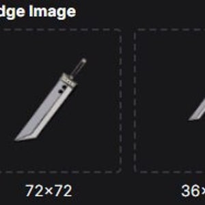 Buster Sword - FF7 - Odznaka Twitch