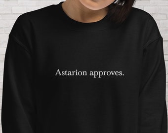 Gesticktes Astarion Approv - Unisex Sweatshirt - BG3 (mehrere Farben)