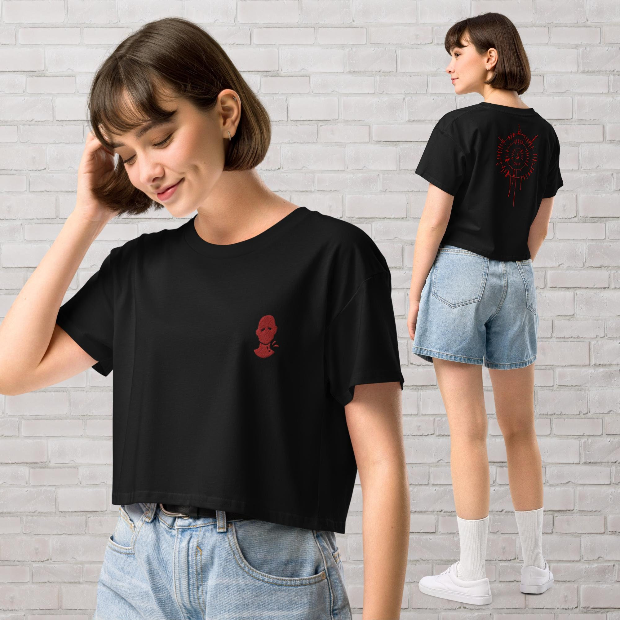 トップス melt the lady cropped game T-shirt MELT THE LADY cropped game T-shirt