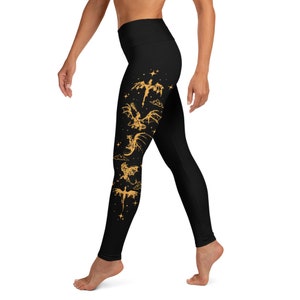 Fourth Wing - Yoga Leggings - Left Leg Design