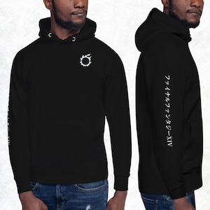 FFXIV Logo - Unisex Hoodie mit JP Titel auf dem rechten Ärmel
