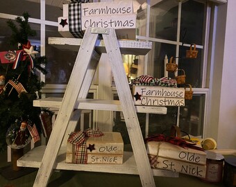 Stacked Books — Christmas Farmhouse & Olde St. Nick