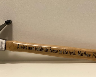 Don’t forget that Father’s Day is fast approaching.  Remind him with a hammer and Bible verse.