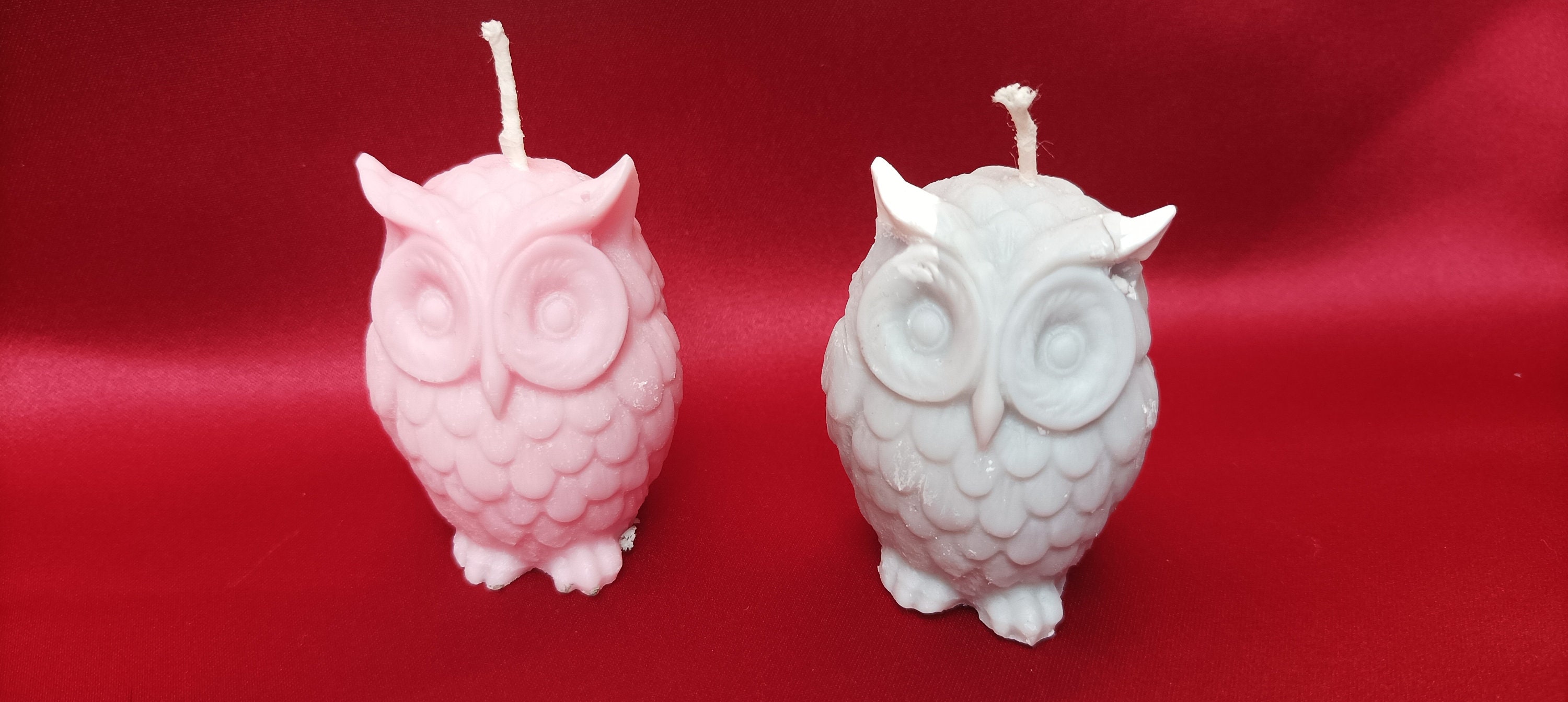 2 Novelty owl candles Etsy