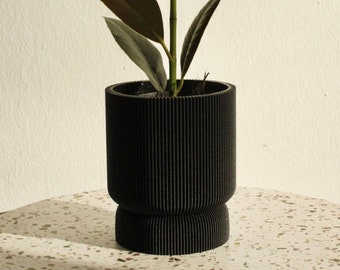 Plant pot ELIF 3Dprinted in black