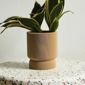 Planter ELIF Blumentopf Holz Indoor Pflanzgefäß Plant pot 3d printed in wood