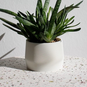 Large Planter white MAYLA Großer Blumentopf weiß Indoor Pflanztopf Übertopf Plant pot 3D printed