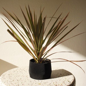 Large plant pot MAYLA 3D printed in black image 6