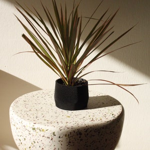 Large plant pot MAYLA 3D printed in black image 9