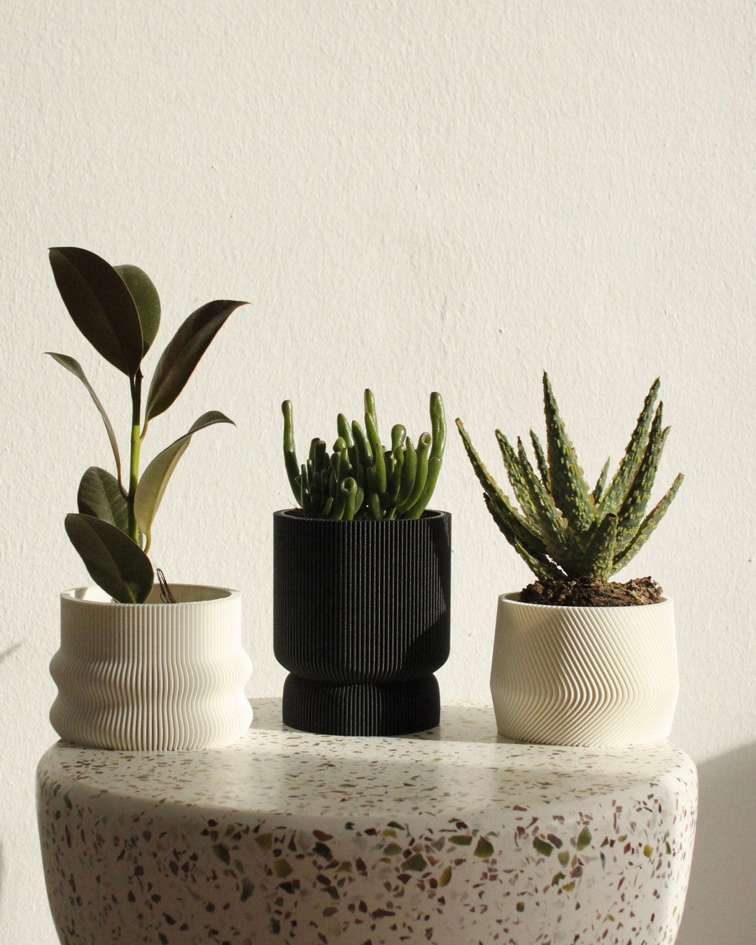 set-of-3-black-white-small-3d-printed-plant-pots-homer-mayla-elif