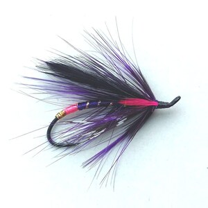 3 purple salmon flies