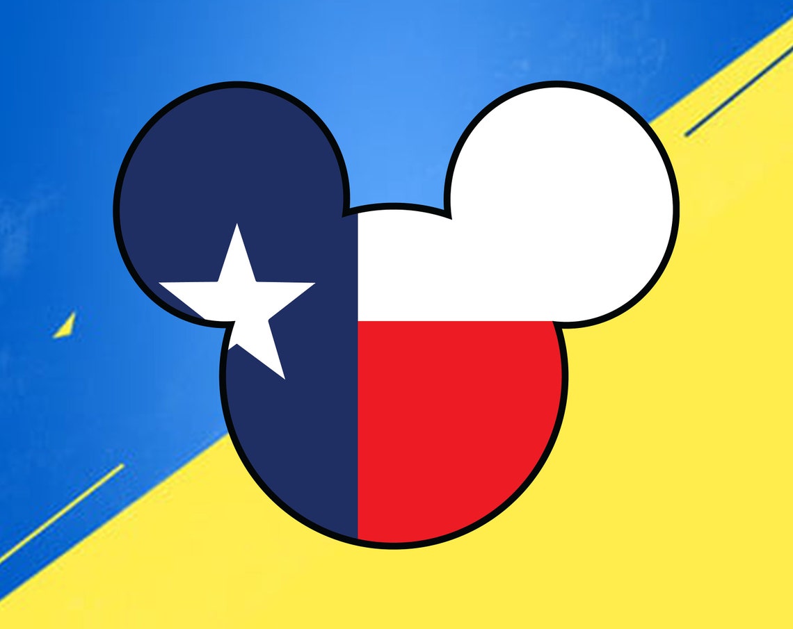 Mickey Texas flag svgpngdxf disney svg cricut clipart Etsy