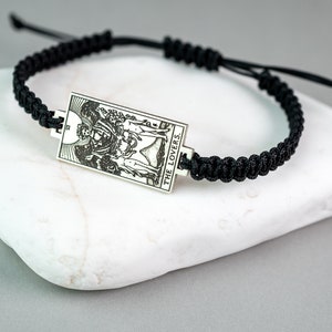 Tarot armband op maat gegraveerd reliëf - 925 zilver, astrologie armband, tarot sieraden, tarotkaarten grote Arcana, Rider Waite Tarot Deck