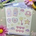 Kawaii Gamer Girl Items Sticker Sheet | Video game stars hearts | Pink Blue Purple Pastel Stickers | Holographic Stickers | Bujo Stationery 