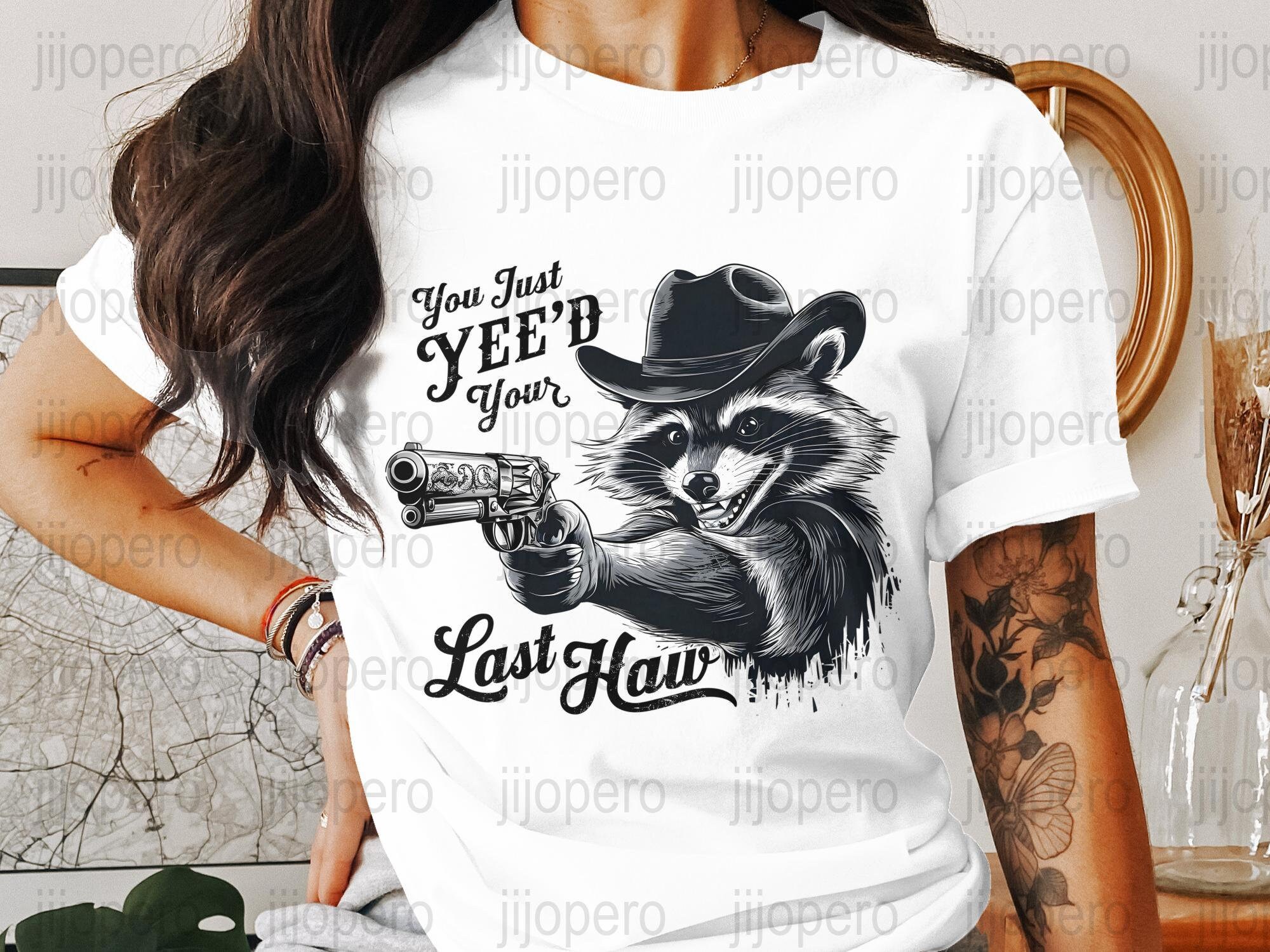 Western Raccoon Graphic PNG, Cowboy Hat, Gun-toting Raccoon Digital Art ...