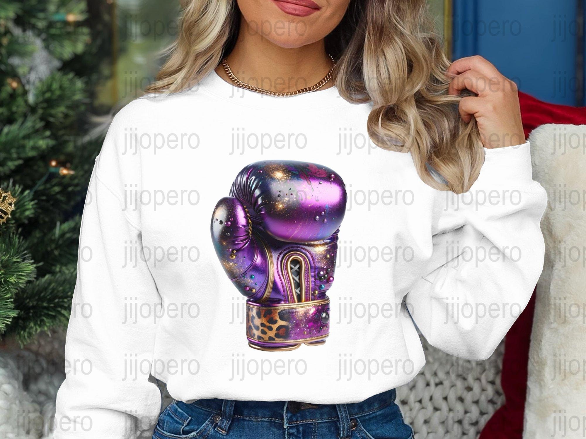 Lupus Awareness PNG, Purple Boxing Glove, Galaxy Print, Digital