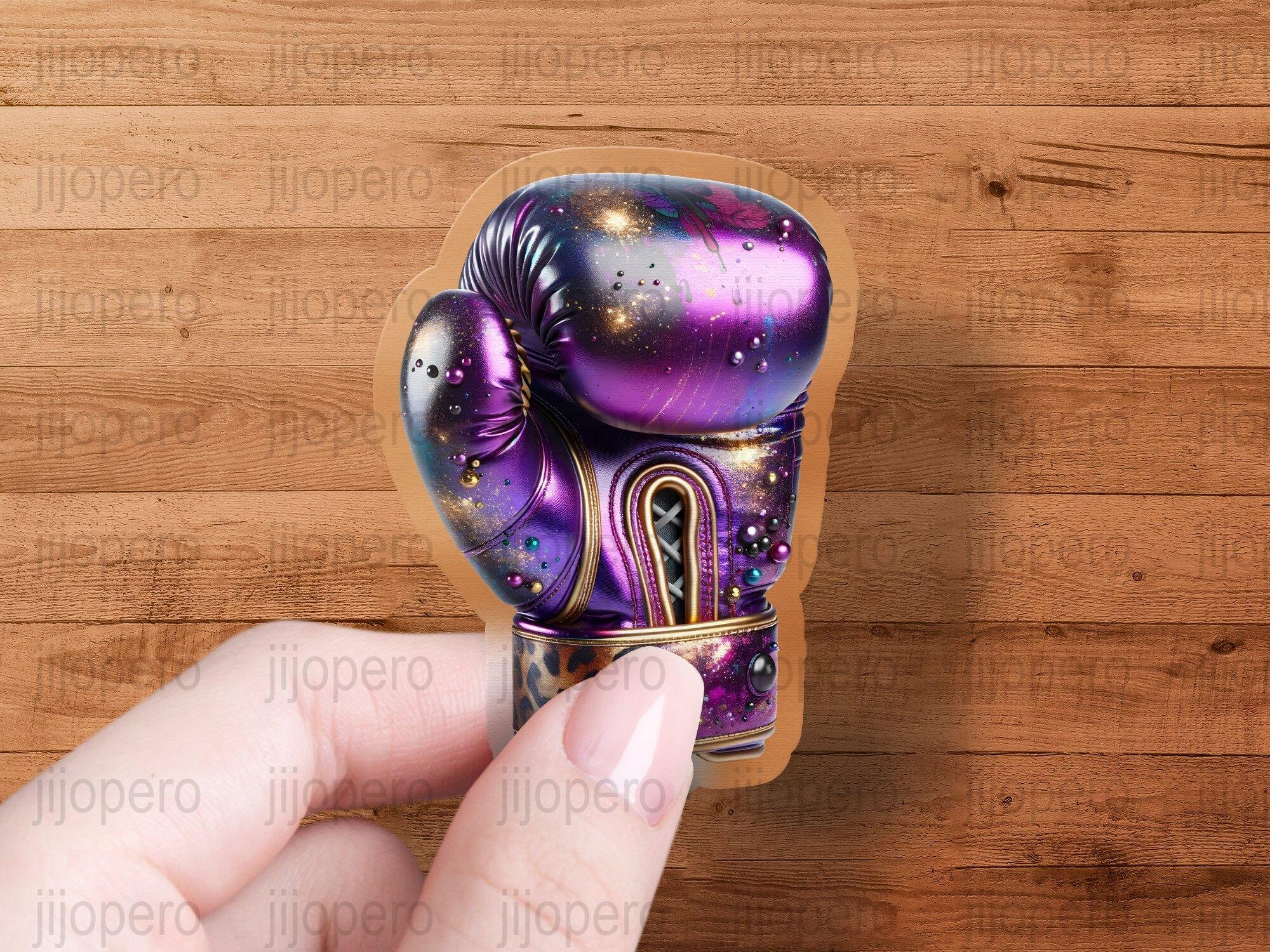 Lupus Awareness PNG, Purple Boxing Glove, Galaxy Print, Digital