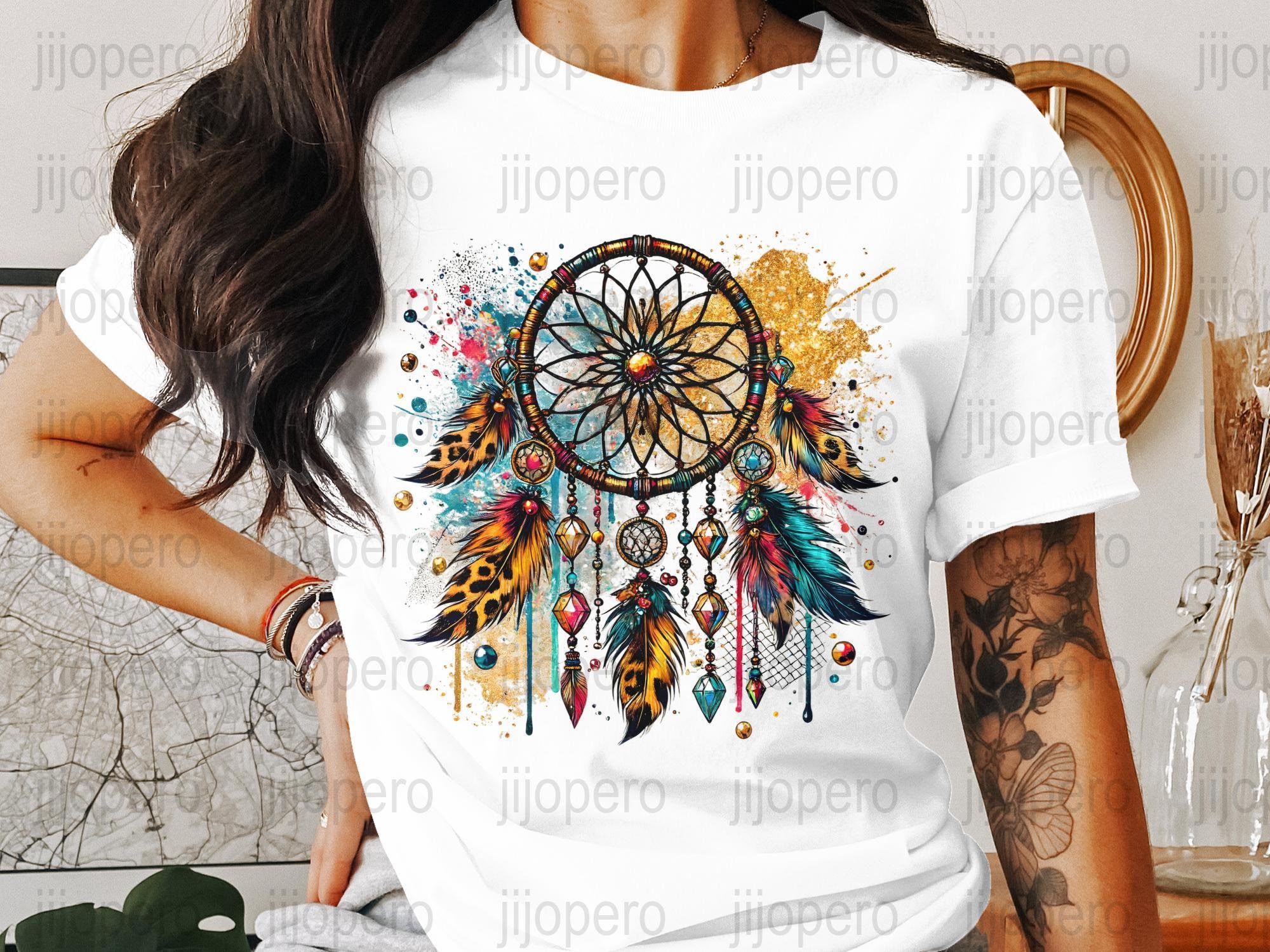 Dreamcatcher Digital Art Printable, Colorful Dream Catcher PNG ...