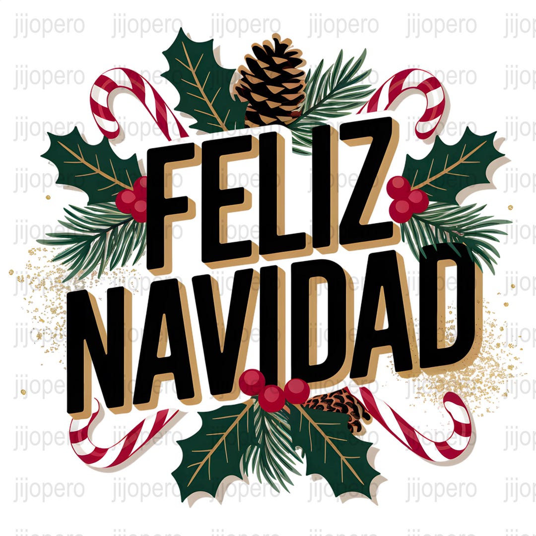 Feliz Navidad Printable Christmas Art Instant Download Feliz Año Nuevo ...