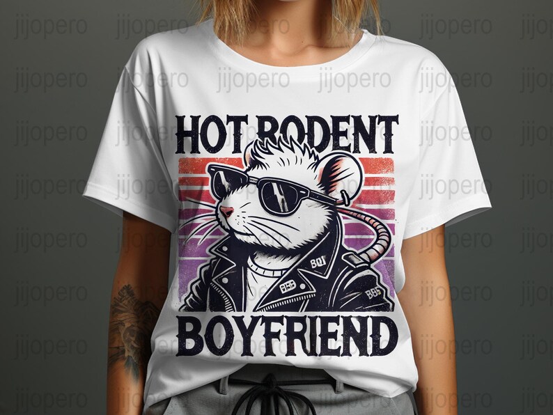 Retro Hot Rodent Boyfriend Mouse, Cool Mouse With Sunglasses, Digital