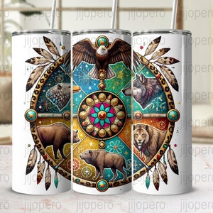 Indian Heritage PNG, Native American Art Print, Animal Spirit Mandala ...