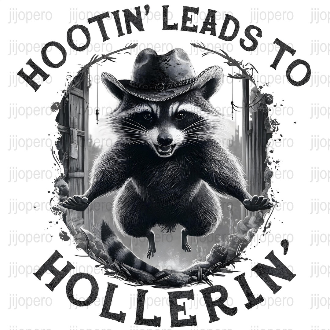 Western Raccoon Digital Art PNG, Hootin' Leads to Hollerin' Image ...