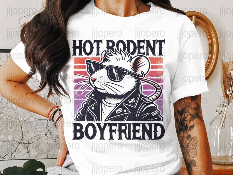 Retro Hot Rodent Boyfriend Mouse, Cool Mouse With Sunglasses, Digital