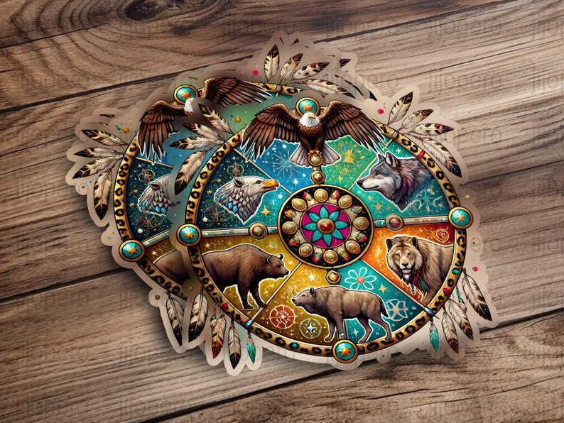 Indian Heritage PNG, Native American Art Print, Animal Spirit Mandala ...