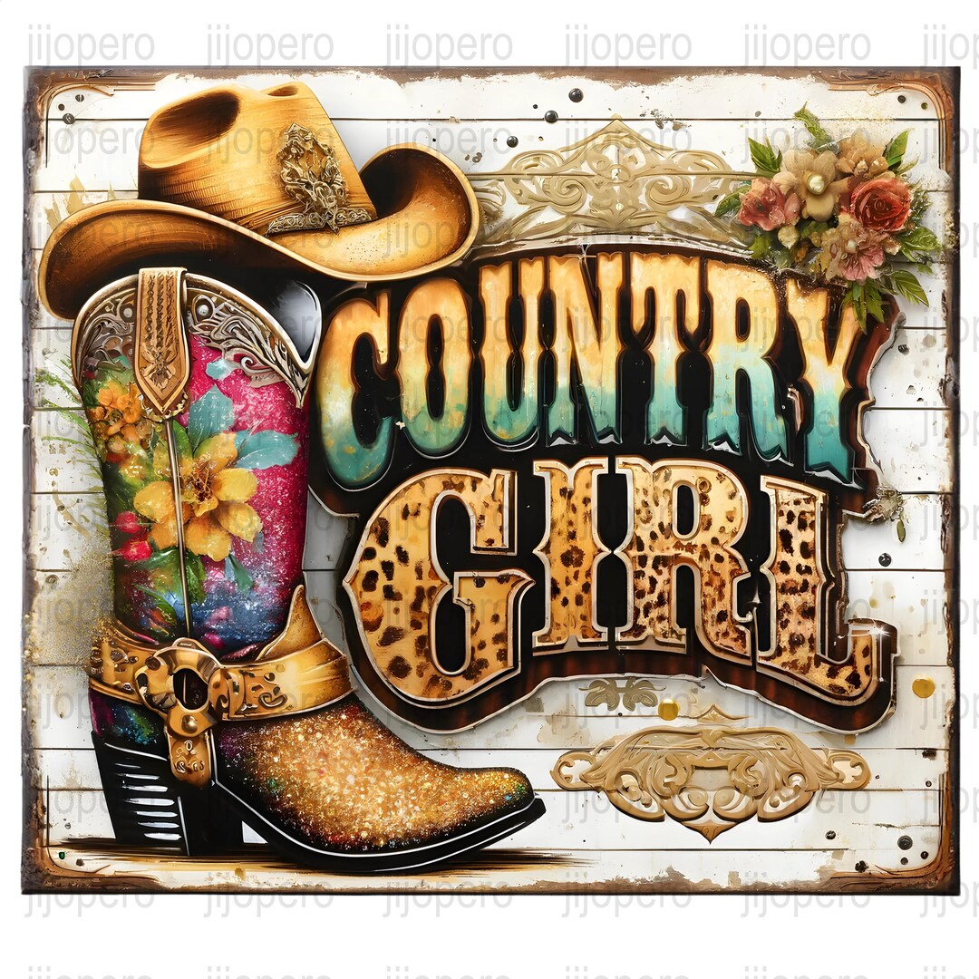 Country Girl Western Cowboy Boots Pink License Plate Frame - Fun & Stylish Car Accessory