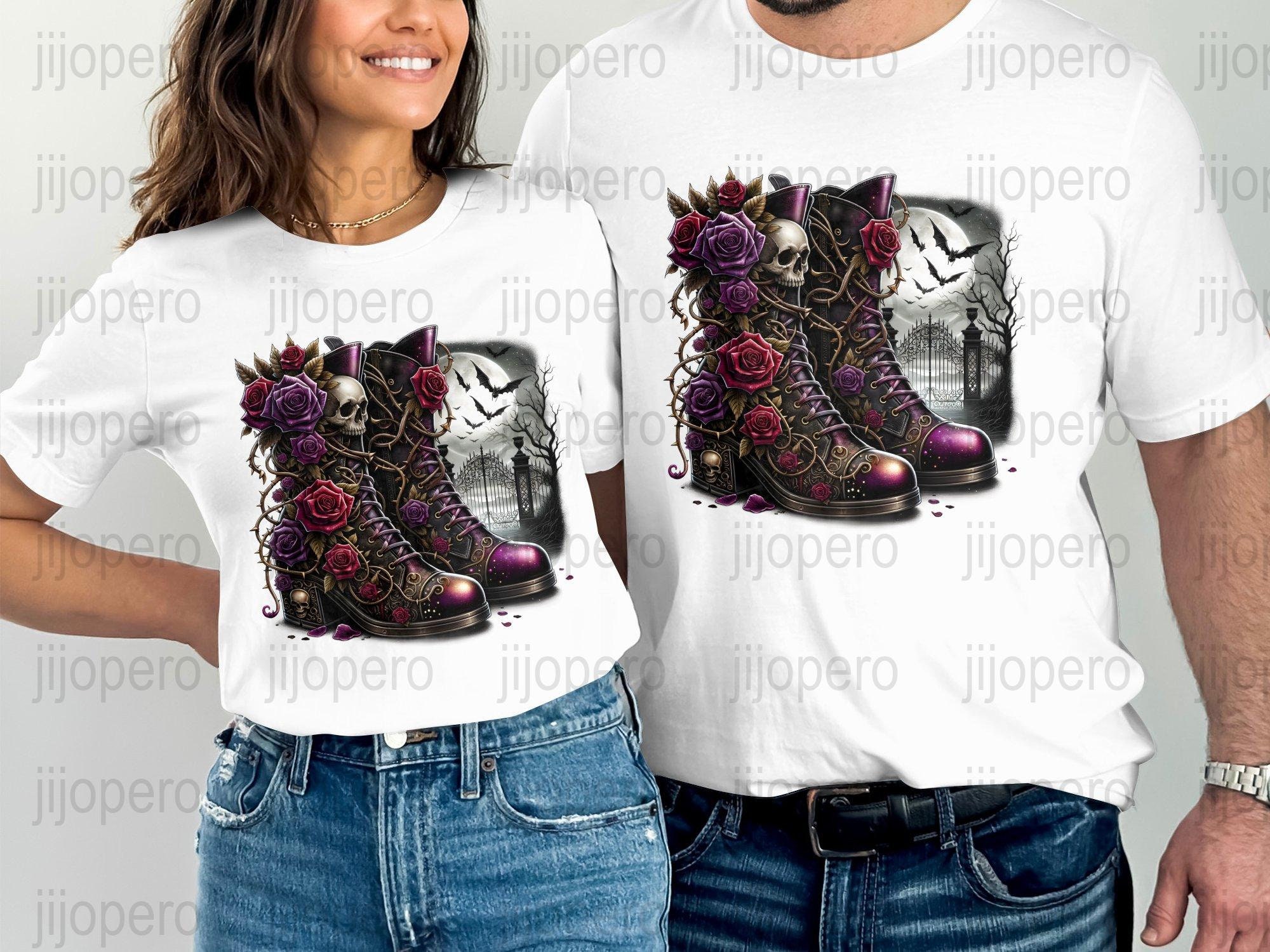 Floral Rose Sugar Skull Skeleton Girly Pattern Print Comfy Winter Boots main image 0