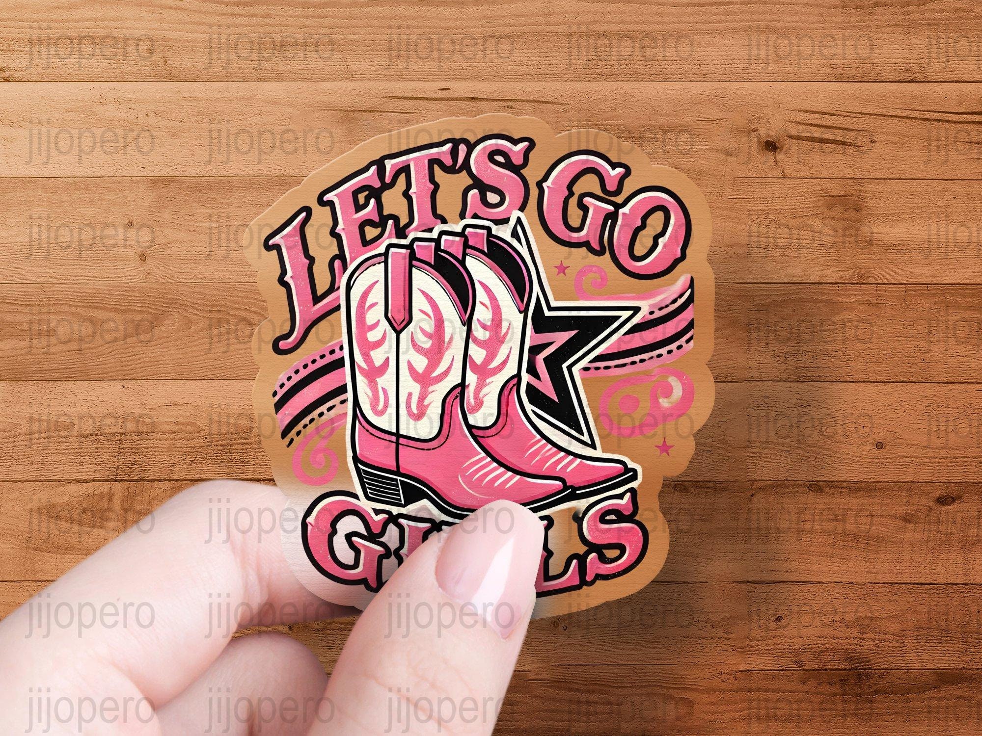 Let's Go Girls Pink Cowboy Boots Graphic, Western Style PNG, Digital ...