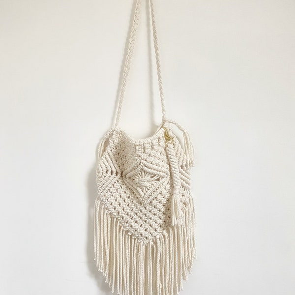 Sac hippy bandoulière en macramé