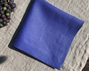 Linen napkin blue or salmon