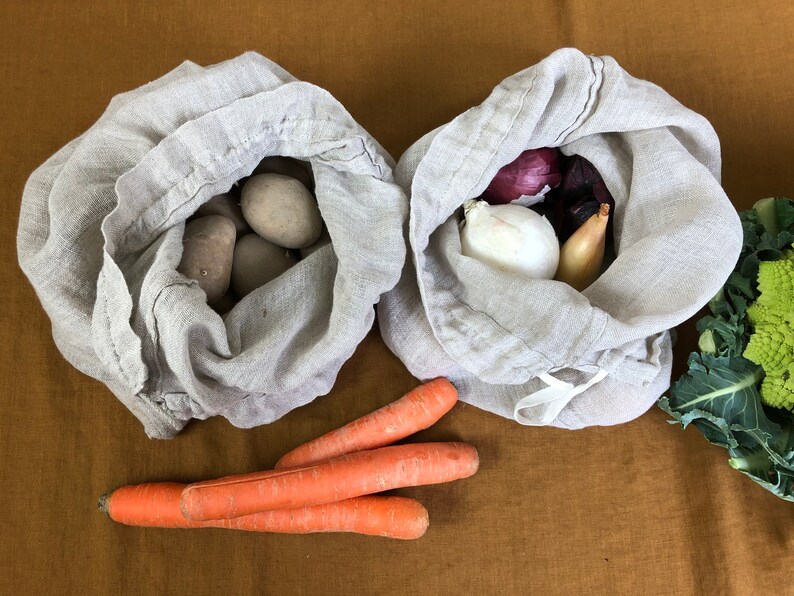 Linen vegetable bag image 4