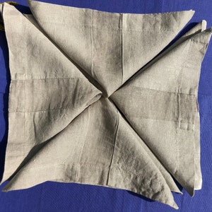 Linen napkin in natural color with transparent insert image 7