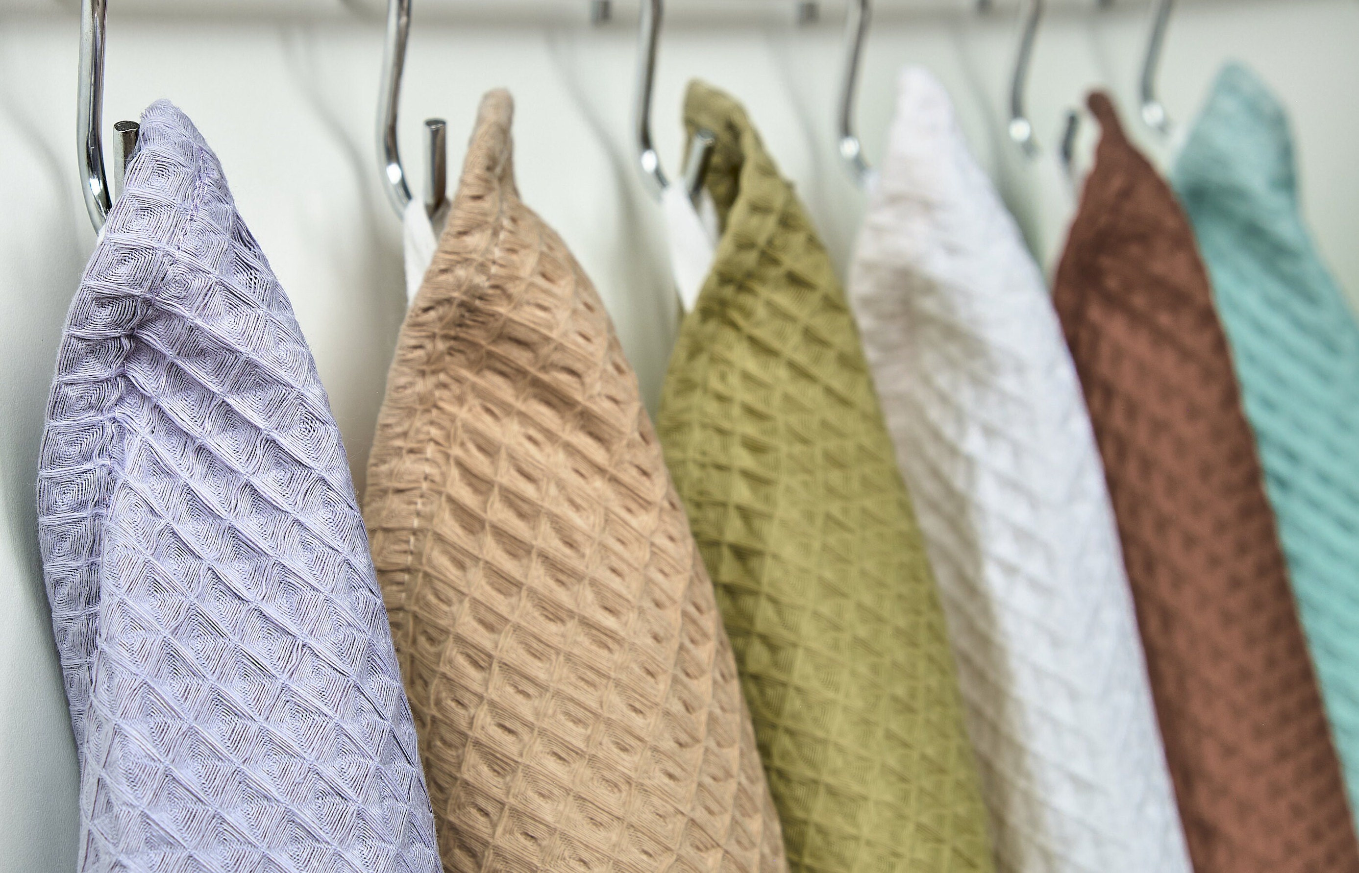 Waffle Weave Hanging Dish Towel, Custom Unpaper Towels, Soft Kitchen