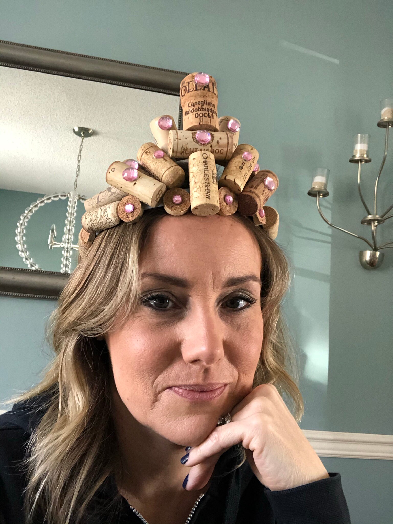 Wine Cork Crownhot Girl Pink, Mothers Day Gift, Cork Crown, Wine Gifts
