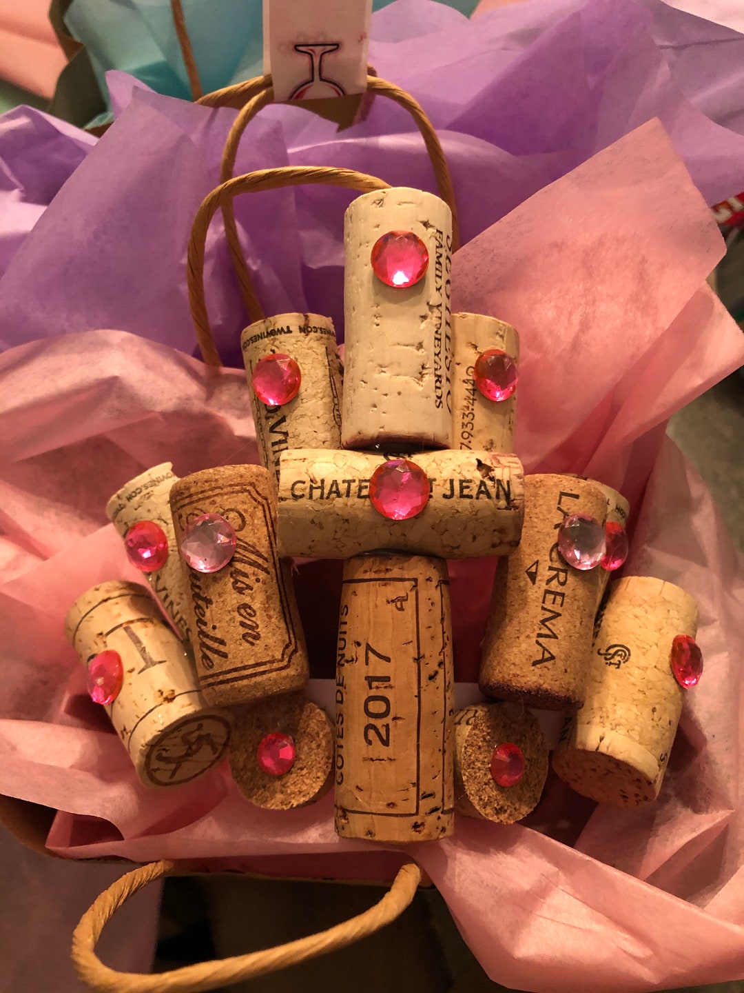 Wine Cork Crownhot Girl Pink, Mothers Day Gift, Cork Crown, Wine Gifts