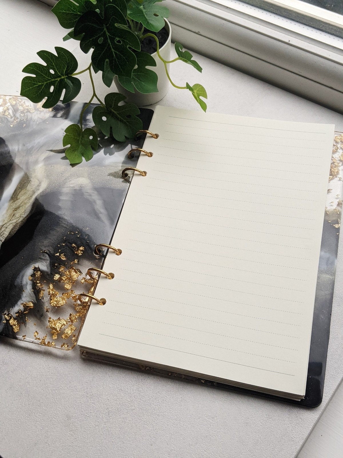 Resin A5 6 rings Refillable Notebook Available in 4 colours Etsy
