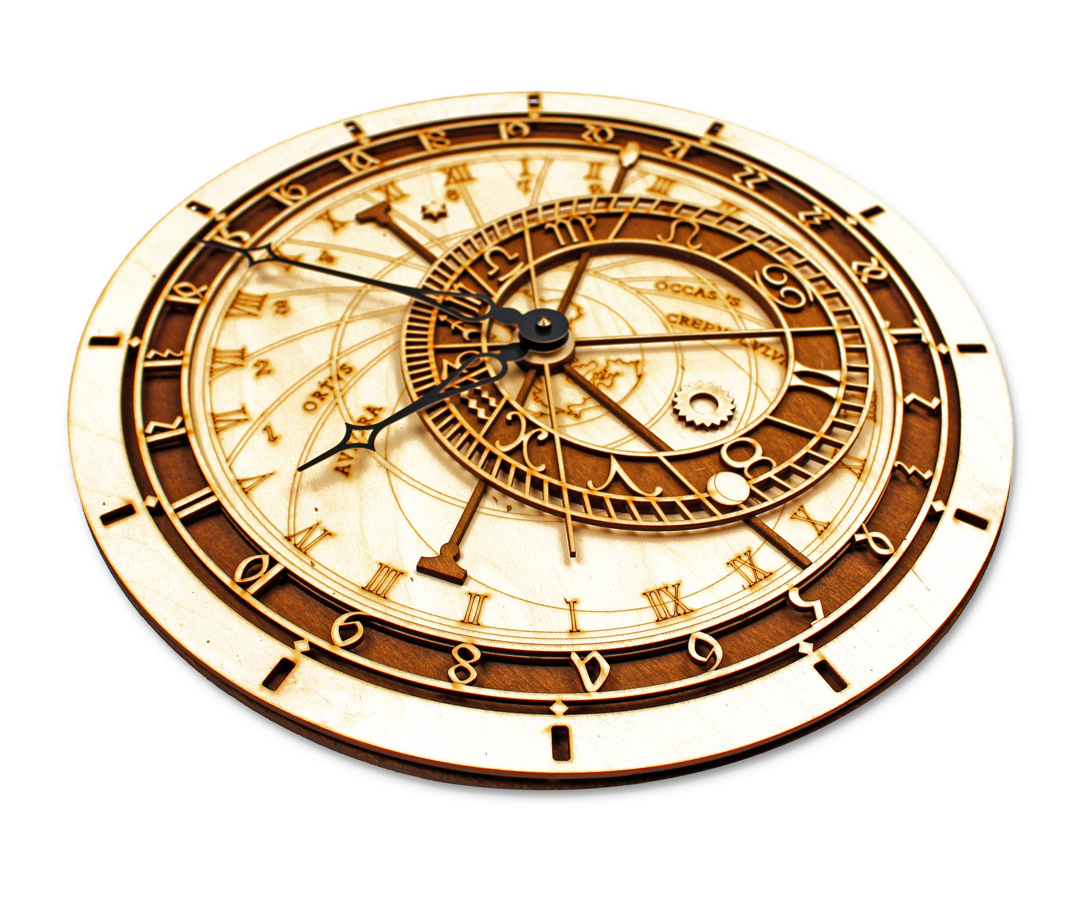 Prague Astronomical Clock Replica of Orloj Multilayered Etsy