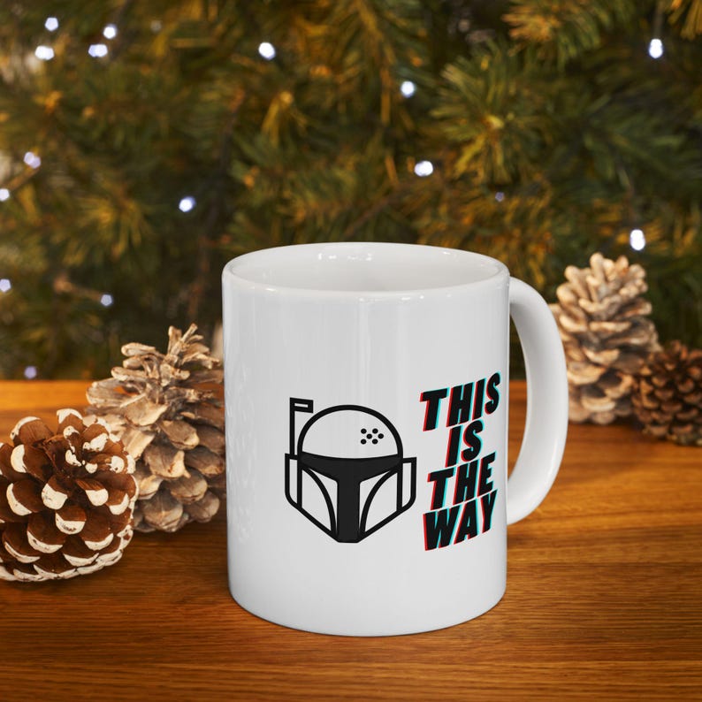 Mandalorian Helmet Ceramic Mug | This Is The Way, Star Wars Inspired Fan Gift | Birthday Gift | Collectible Coffee Mug image 12