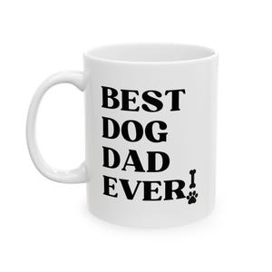 Hunde Papa Keramiktasse - 11 Unzen lustige Kaffeetasse für Haustierbesitzer, Vatertagsgeschenk, Hundeliebhaber-Teetasse, Neuheit Geschenk für ihn, niedliche Welpen-Vater-Tasse