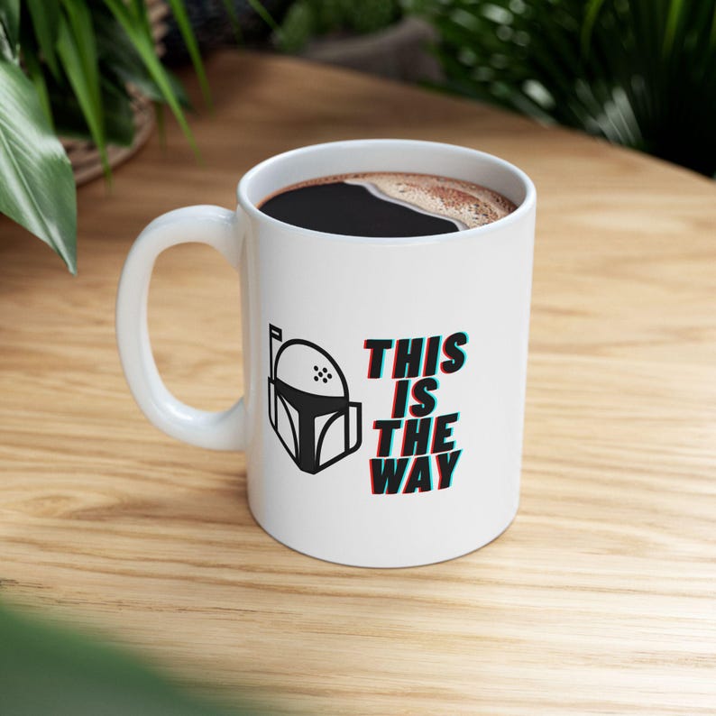 Mandalorian Helmet Ceramic Mug | This Is The Way, Star Wars Inspired Fan Gift | Birthday Gift | Collectible Coffee Mug image 11